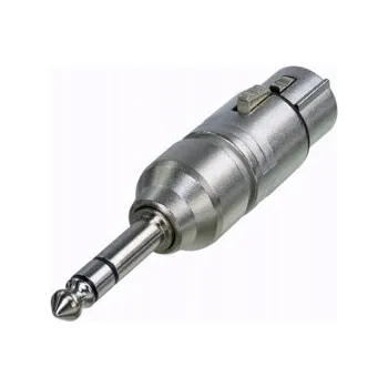 Elektrický konektor Neutrik NA3FP adaptér 1/4" XLR stříbrný