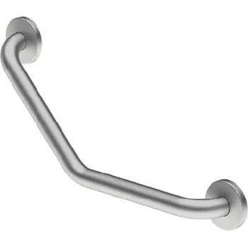 Madlo do koupelny Sanela Madla - Madlo 47x19 cm, lomené, matný nerez SLZM 21X