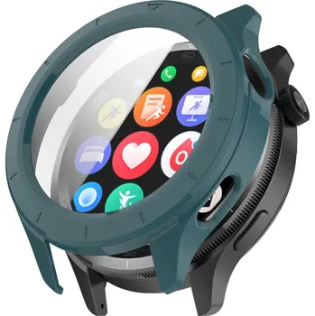 VSECHNONAMOBIL 104985 PC FULL COVER Plastový kryt se sklem pro Xiaomi Watch S4 tmavě zelený