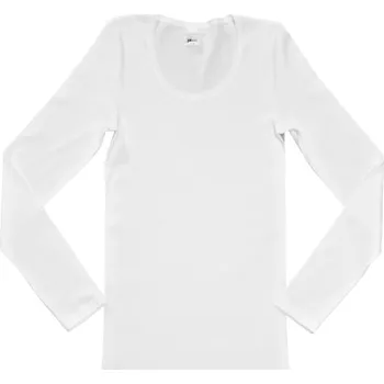 Dámské oblečení Pleas 114641 dámské tričko dlouhý rukáv Bílá Vel. 3XL