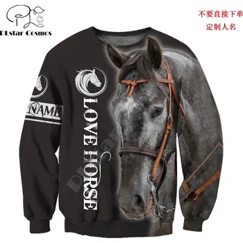 Dámská mikina Unisex mikina s celoplošným potiskem CS932 kůň Velikost: 7XL, Barva (Varianta): Sweatshirt