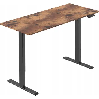 Obdélníkový psací stůl Spacetronik 140 x 60 x 114 cm, odstíny hnědé