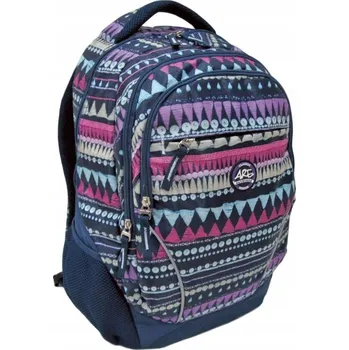 Městský batoh Školní batoh vícekomorový BATOH BALÍKOVÝ BATOH PRO MLÁDEŽ V Titanum odstíny šedé a stříbrné, růžový 20 l