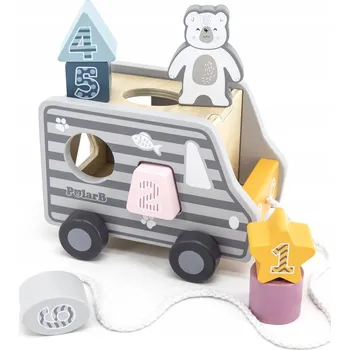 Dřevěná hračka Dřevěná autíčko Sorter