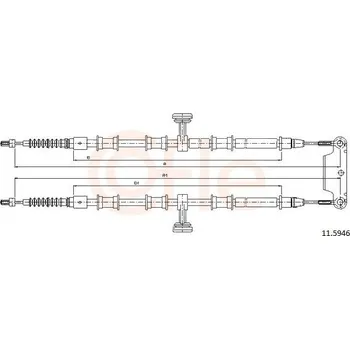 Auto-moto Tažné lanko, parkovací brzda COFLE 92.11.5946