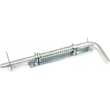 Úzká stavební závora s pružinou, svislá 280 mm, západka pro garážová vrata, branky, dveře