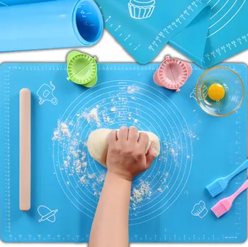 Kuchyňský vál SILIKONOVÝ VÁL VELKÁ MATA XXL POD TĚSTO KUCHYŇSKÁ PODLOŽKA S MĚŘÍTKEM