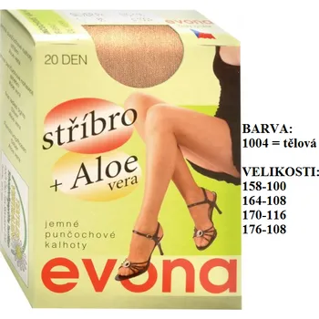 Dámské punčochy Punčochové kalhoty EVONA SILVER + ALOE Velikost: 158/100 barva 1004 - TĚLOVÁ