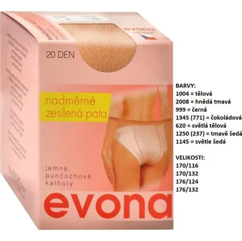 Dámské oblečení Punčochové kalhoty EVONA HEDVA pata, velký klín Velikost: 164/124 TĚLOVÁ (1004)