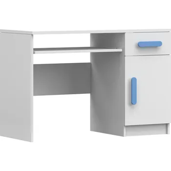 Psací stůl Psací stůl SMYK I - 08, Bílá Mat/Modrá