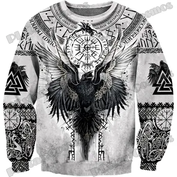 Dámská mikina Unisex mikina s potiskem CS932 Raven Valknut Tattoo Velikost: XL, Barva (Varianta): Sweatshirt