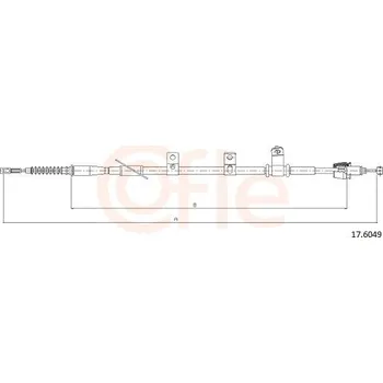 Auto-moto Tažné lanko, parkovací brzda COFLE 92.17.6049
