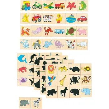 Dřevěná hračka Hledání stínů Mašinka