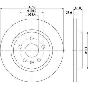 Brzdový kotouč Brzdový kotouč HELLA PAGID 8DD 355 132-751