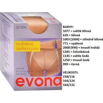 Dámské punčochy Punčochové kalhoty EVONA GRIKA Velikost: 158/116 barva 999 ČERNÁ