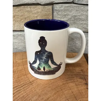 Jógový/meditační keramický hrnek noc