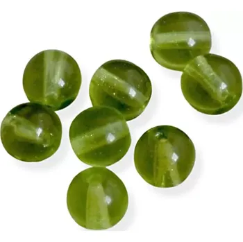 Korálek Korálky skleněné kuličky zelené 6mm - 20 ks