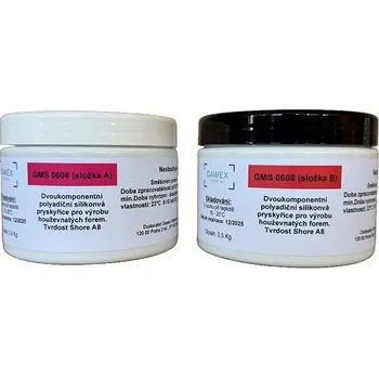 Tmel Dawex Chemical GMS 0608, adiční silikon, 1 kg (0,5 kg A+0,5 kg) TRANSPARENTNÍ