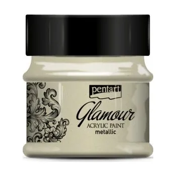 Pentart Akrylová barva metalická zářivá PENTART 50 ml ANTICKÁ STŘÍBRNÁ