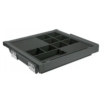 Organizér galanterie GTV Zásuvka ELITE, organizér na šperky, 760-818, antracitová s měkkým