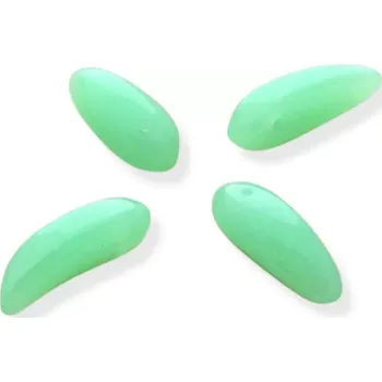 Korálek Korálky skleněné zelené banánky 12mm - 10 ks