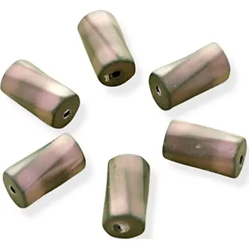 Korálek Korálky skleněné růžovozelené pokovené - 10 ks