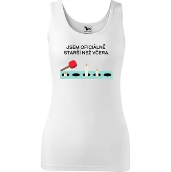Dámské tílko s potiskem Oficiálně starší Velikost: L, Barva: Bílá