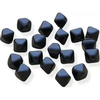 Korálek Korálky skleněné lucerničky černé - 40 ks