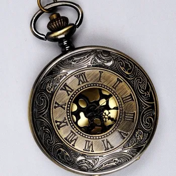 Hodinky Kapesní Hodinky Gold - Zlatá KP-5132