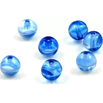 Korálek Korálky skleněné kuličky modré 6mm - 20 ks
