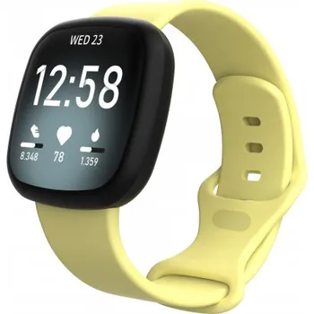 Řemínek na hodinky BSTRAP | BStrap Silicone (Large) reminek na Fitbit Versa 3, yellow (SFI013C05)