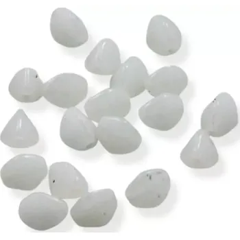 Korálek Korálky skleněné pohanka bílá - 46 ks