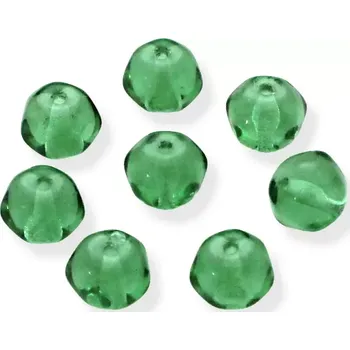 Korálek Korálky skleněné zelené - 15 ks