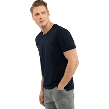 Pánské tričko Pánské triko s krátkým rukávem VOLCANO-HUBRIS-600-NAVY Modrá M