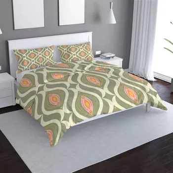 Povlečení Saténové povlečení Retro ornament - Sablio - 140x220 / 90x70