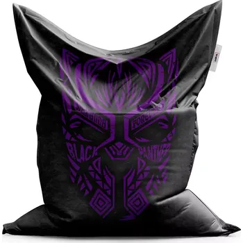 Sedací pytel Sablio Sedací vak Classic BLACK PANTHER wakanda forever Fialový - 150x100 cm