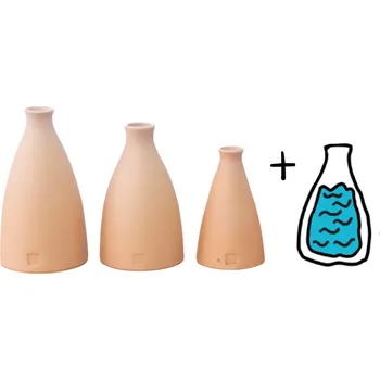 Zavlažovač Tuselie Sada 3 + 1 zdarma, zavlažovací nádoba olla do květináče, velikosti XL, L, M + M zdarma