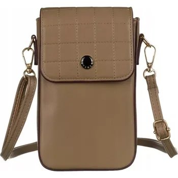 Béžová kabelka Peterson PT15B (Městská kožená dámská kabelka na telefon a doklady)