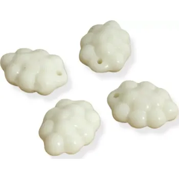 Korálek Korálky skleněné krémové hrozny - 4 ks