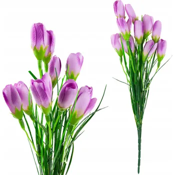 umělá květina CV27023-6 KROKUS ŠAFRÁNY UMĚLÉ KYTICE ŠAFRÁNŮ V TRÁVĚ JARNÍ ARANŽMÁ