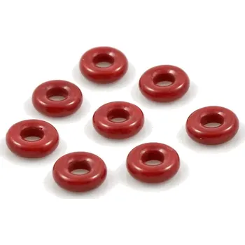 Korálek Korálky skleněné rybářské kroužky 8mm červené - 20 ks