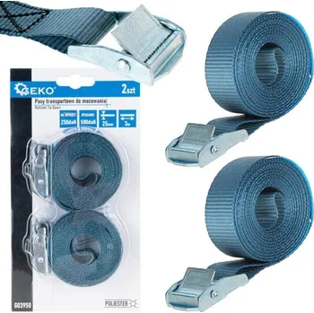 Upínací popruh Pás upínací 25 mm × 3 m, 250 kg, sada 2 ks - GEKO G03950