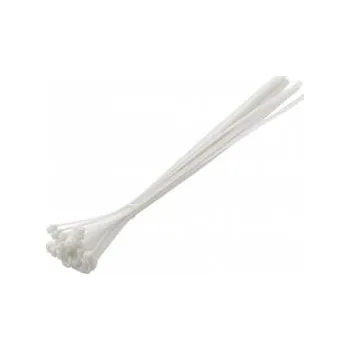 Stahovací páska HOEGERT Nylonové stahovací pásky 9 x 600 mm, 25 ks, bílá