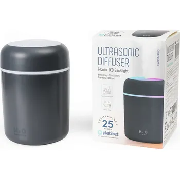 Zvlhčovač vzduchu Platinet PADYM107G Ultrazvukový zvlhčovač a aroma difuzér 300ml s RGB LED šedá 500316,10