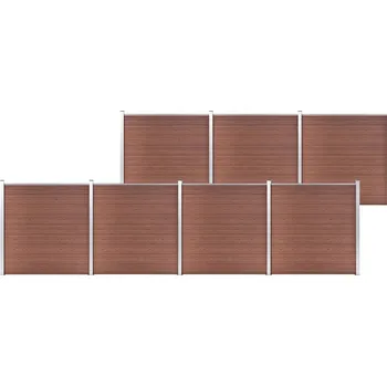 Plot Plotová sada z WPC 1 čtvercový + 1 šikmý díl 273 x 186 cm hnědá