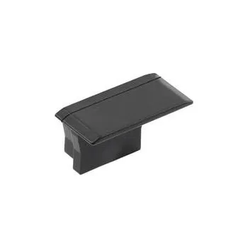 LED lišta GTV GLAX Mini LED profilová krytka s přírubou vysoce černá (10 ks v blistr