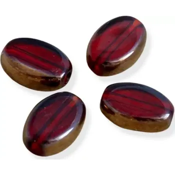 Materiál na výrobu šperku Korálky ploškované červená-měď, 2 ks