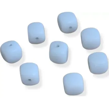 Korálek Korálky skleněné kostičky bílé - 200 ks