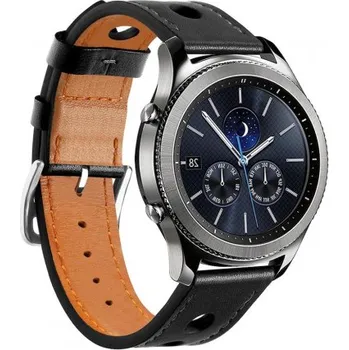 Řemínek na hodinky BSTRAP | BStrap Leather Italy reminek na Samsung Gear S3, black (SSG009C01)