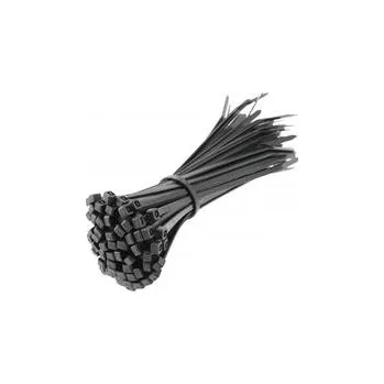 Stahovací páska HOEGERT Nylonové stahovací pásky 3.6 x 140 mm, 100 ks, černé